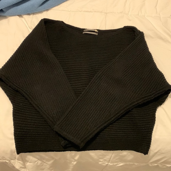 Anthropologie Sweaters - Anthropologie Black Cropped Sweater, Size S